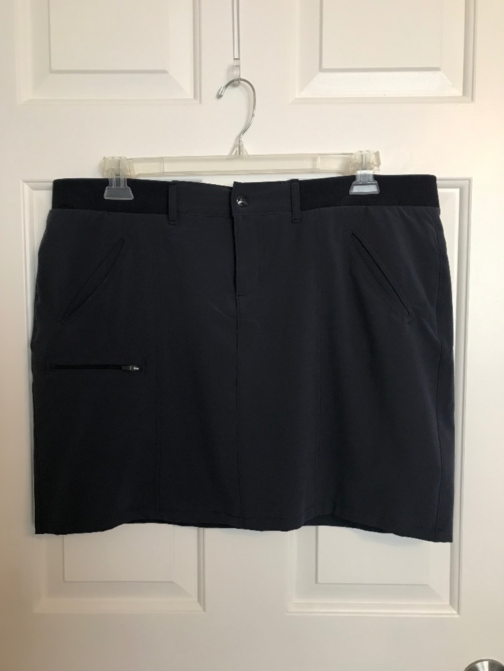 Lee Active Performance Everly Stretch Shorts-with-Skirt Skort Size 16W Navy Blue